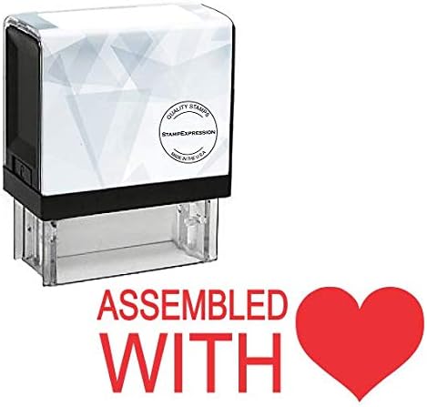 Assembled with Love Heart Self Inking Rubber Stamp (SH-80055)