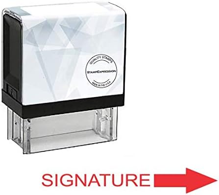 Signature with Arrow Office Self Inking Rubber Stamp (SH-5879)