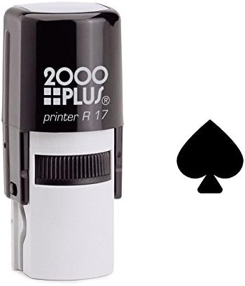 Bold Black Spade Playing Card Self Inking Rubber Stamp (SH-6402)