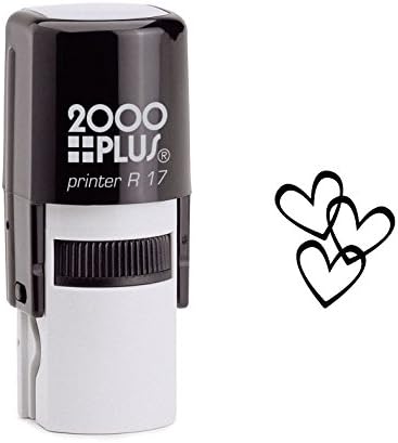 Three Hearts Means I Love You Self Inking Rubber Stamp (SH-6194)