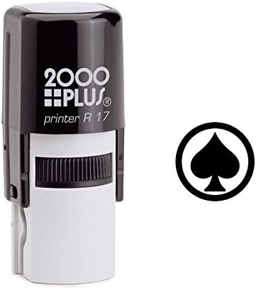 Spade in a Circle Self Inking Rubber Stamp (SH-6380)