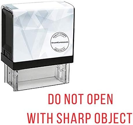 DO NOT Open with Sharp Object Office Self Inking Rubber Stamp (SH-5499)