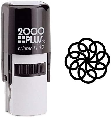 Patterned Circle Self Inking Rubber Stamp (SH-6900)