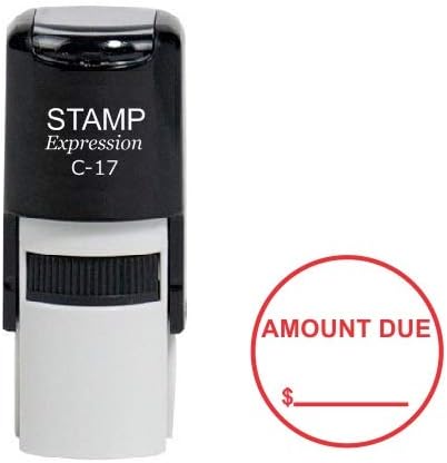 Amount Due with Line Round Office Self Inking Rubber Stamp (SH-6961)