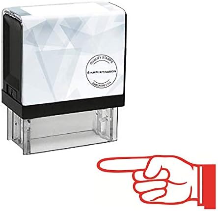 Hand Pointing Left Office Self Inking Rubber Stamp (SH-5061)