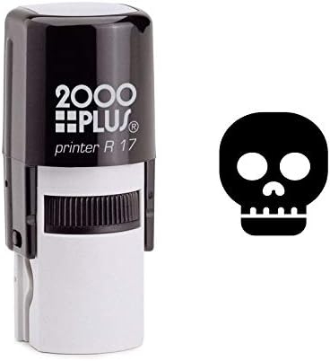 Boxed Skull Self Inking Rubber Stamp (SH-6608)