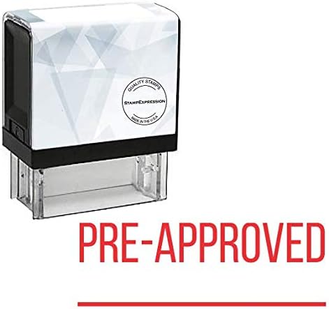 PRE-Approved with line Office Self Inking Rubber Stamp (SH-5807)