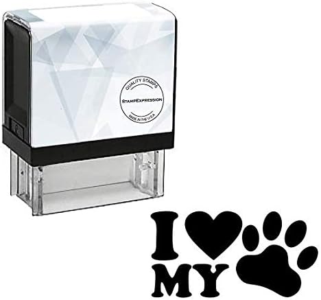 I Love by Dog PAW Self Inking Rubber Stamp (SH-80086)