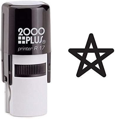 Pentagram Star Self Inking Rubber Stamp (SH-6817)