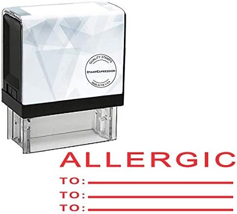 Allergic to with Lines Office Self Inking Rubber Stamp (SH-5866)