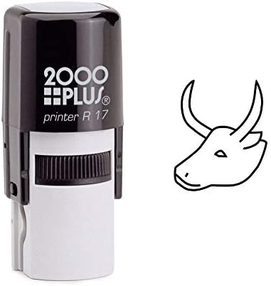 Horned Bull Skull Self Inking Rubber Stamp (SH-6771)