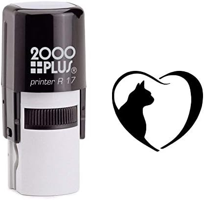 Cat Lover Heart Self Inking Rubber Stamp (SH-6700)