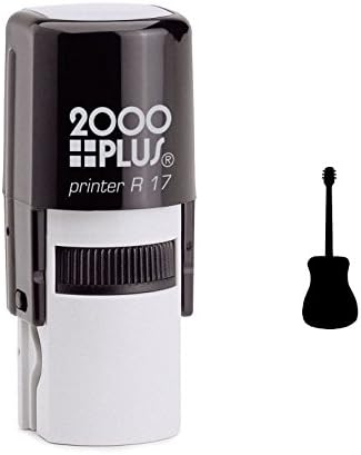 Guitar Silhouette Self Inking Rubber Stamp (SH-6103)