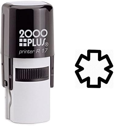 White Star of Life Self Inking Rubber Stamp (SH-6189)