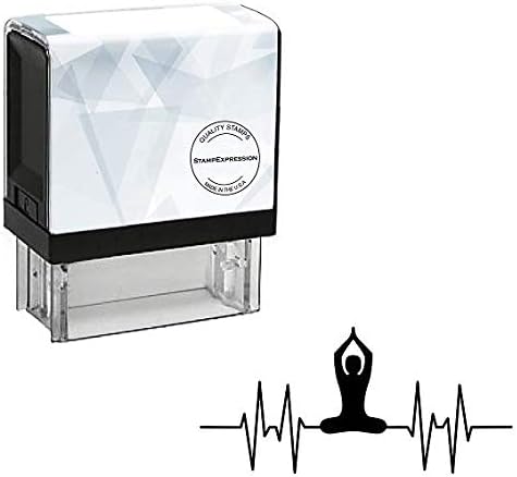 Yoga Heart Rate Love Self Inking Rubber Stamp (SH-80096)