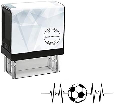 Soccer Ball Heart Rate Love Self Inking Rubber Stamp (SH-80100)