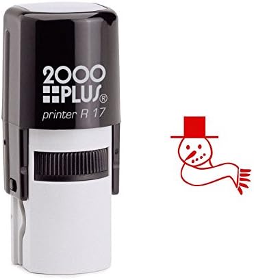 Snowman with Hat and Scarf Christmas Self Inking Rubber Stamp (SH-6406)