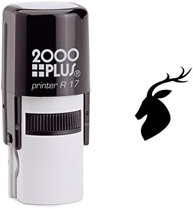 Side View of Male Deer Self Inking Rubber Stamp  (SH-6357)