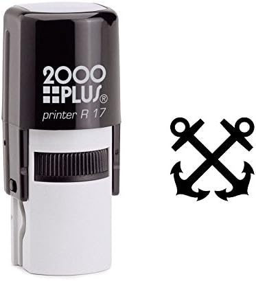 Crossed Anchors Self Inking Rubber Stamp (SH-6045)
