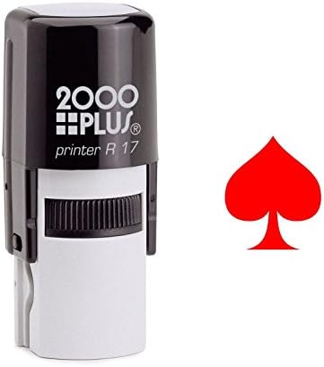 Bold Red Spade Self Inking Rubber Stamp (SH-6384)