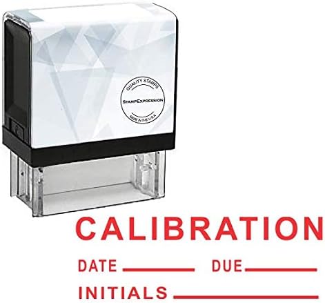 Calibration Date Due and Initials Scientific Self Inking Rubber Stamp (SH-5923)