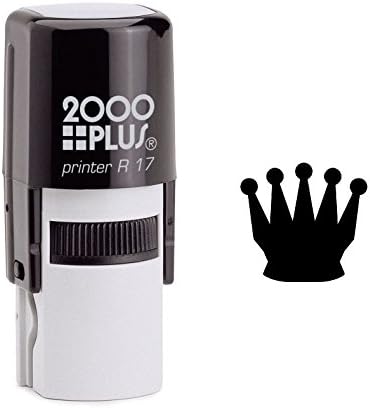 Bold Black Queen Chess Piece Crown Self Inking Rubber Stamp (SH-6387)