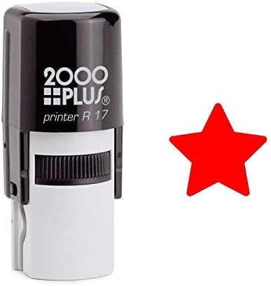 Bright Red Star Self Inking Rubber Stamp (SH-6051)