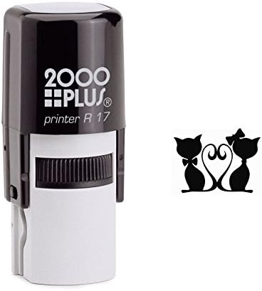Black Cats Couple Self Inking Rubber Stamp (SH-6223)