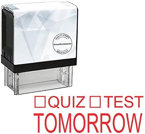 Quiz or Test Tomorrow Teacher Self Inking Rubber Stamp (SH-80069)