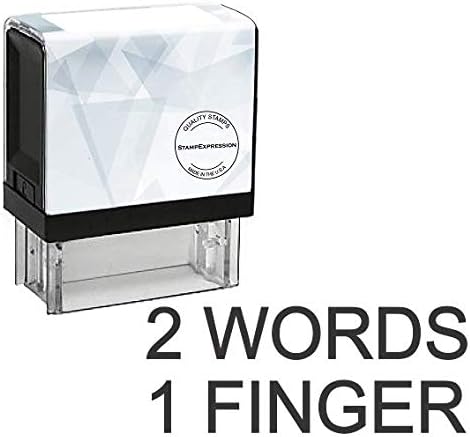2 Words ONE Finger Self Inking Rubber Stamp (SH-80047)