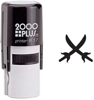 Crossed Sword Self Inking Rubber Stamp (SH-6549)