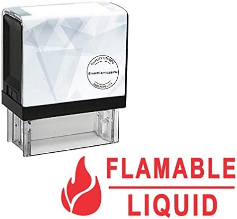 Flammable Liquid with Flame Office Self Inking Rubber Stamp (SH-5955)