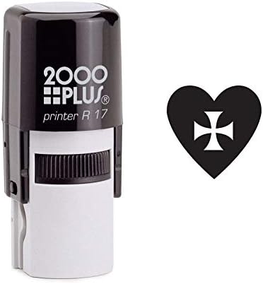 Cross Inside Heart Self Inking Rubber Stamp (SH-6541)