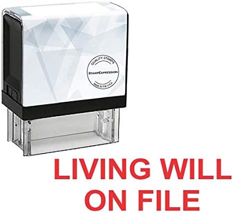 Living Will ON File Office Self Inking Rubber Stamp (SH-5732)