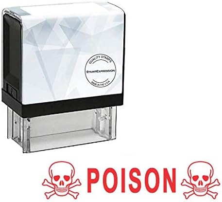 Poison Skulls Office Self Inking Rubber Stamp (SH-5918)