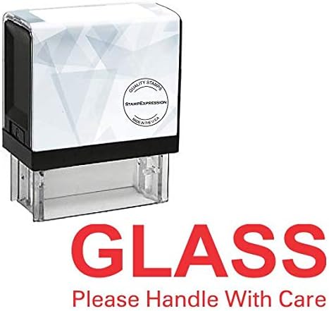 Glass Please Handle with Care Office Self Inking Rubber Stamp (SH-5654)