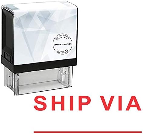 Ship VIA with Line Office Self Inking Rubber Stamp (SH-5904)