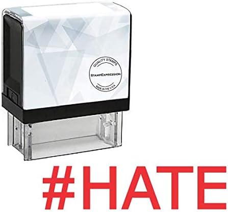 #Hate Hashtag with Exclamation Self Inking Rubber Stamp (SH-80079)