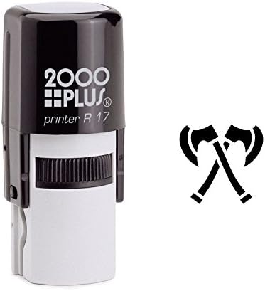 Crossed Axes Self Inking Rubber Stamp (SH-6083)