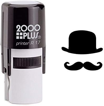 Gentleman Hat and Mustache Self Inking Rubber Stamp (SH-6768)