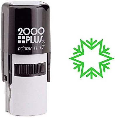 Green Snowflake Self Inking Rubber Stamp (SH-6951)