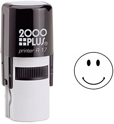 Thin Smiley Face Self Inking Rubber Stamp (SH-6035)