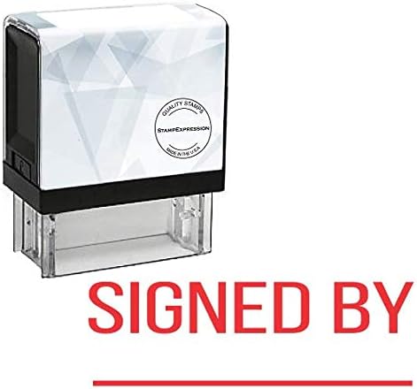 Signed by with line Office Self Inking Rubber Stamp (SH-5631)