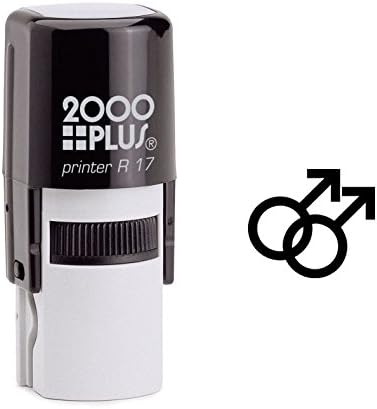 Interlocking Male Gender Symbol Self Inking Rubber Stamp (SH-6359)