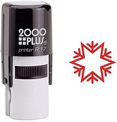 Red Snowflake Self Inking Rubber Stamp (SH-6916)