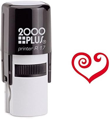 Swirling Heart Self Inking Rubber Stamp (SH-6052)