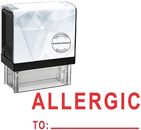 Allergic to with line Office Self Inking Rubber Stamp (SH-5867)