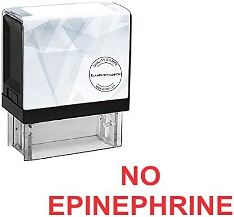 NO EPINEPHRINE Office Self Inking Rubber Stamp (SH-5747)