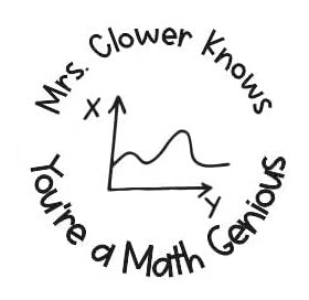 You're a Math Genius Custom Round Teacher Stamp (SH-76202)