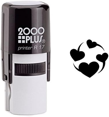 Spiraling Hearts Self Inking Rubber Stamp (SH-6434)